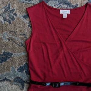Ann Taylor Loft burgundy sheath dress